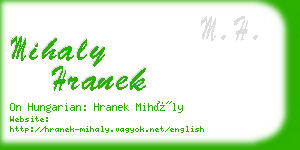 mihaly hranek business card